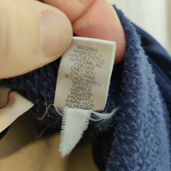 Vintage VS Blue Fleece Lined Satin Robe, XS/S - Picture 10 of 11